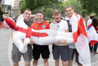 England fans in Leicester Square, London, Great Britain 
14th July 2024