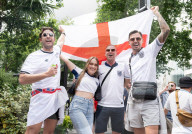 England fans in Leicester Square, London, Great Britain 
14th July 2024