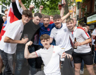 England fans in Leicester Square, London, Great Britain 
14th July 2024