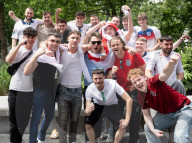 England fans in Leicester Square, London, Great Britain 
14th July 2024