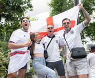 England fans in Leicester Square, London, Great Britain 
14th July 2024