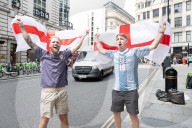 England fans in Leicester Square, London, Great Britain 
14th July 2024