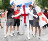 England fans in Leicester Square, London, Great Britain 
14th July 2024