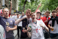England fans in Leicester Square, London, Great Britain 
14th July 2024