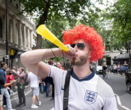 England fans in Leicester Square, London, Great Britain 
14th July 2024