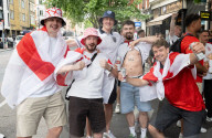 England fans in Leicester Square, London, Great Britain 
14th July 2024