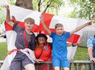 England fans in Leicester Square, London, Great Britain 
14th July 2024