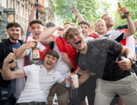 England fans in Leicester Square, London, Great Britain 
14th July 2024