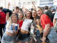 England fans in Leicester Square, London, Great Britain 
14th July 2024
