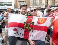 England fans in Leicester Square, London, Great Britain 
14th July 2024