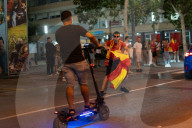 Barcelona - Joy for Spain's victory in Euro 2024
