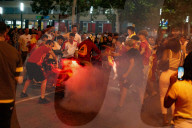 Barcelona - Joy for Spain's victory in Euro 2024