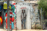 Barcelona, TV Boy makes a mural of Yamal and Williams