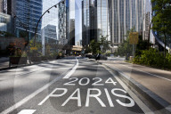 SPORT -  Paris 2024: Eine reservierte Fahrspur ausschließlich für Fahrzeuge der olympischen Spiele