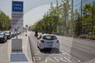 SPORT -  Paris 2024: Eine reservierte Fahrspur ausschließlich für Fahrzeuge der olympischen Spiele
