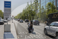 SPORT -  Paris 2024: Eine reservierte Fahrspur ausschließlich für Fahrzeuge der olympischen Spiele