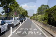 SPORT -  Paris 2024: Eine reservierte Fahrspur ausschließlich für Fahrzeuge der olympischen Spiele