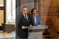 The president of the catalan parliament receives Marta Rovira