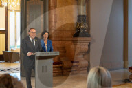 The president of the catalan parliament receives Marta Rovira