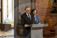 The president of the catalan parliament receives Marta Rovira