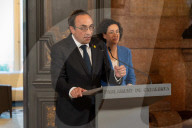 The president of the catalan parliament receives Marta Rovira