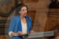 The president of the catalan parliament receives Marta Rovira