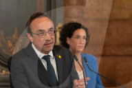 The president of the catalan parliament receives Marta Rovira
