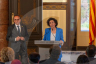 The president of the catalan parliament receives Marta Rovira