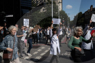 Protest outside London courthouse during sentencing of climate activists