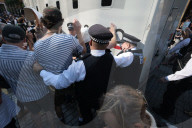 Protest outside London courthouse during sentencing of climate activists