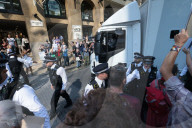 Protest outside London courthouse during sentencing of climate activists