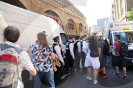 Protest outside London courthouse during sentencing of climate activists