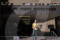 Protest outside London courthouse during sentencing of climate activists