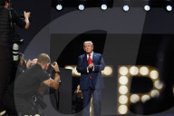 Donald Trump and his family on closing night of the Republican convention
