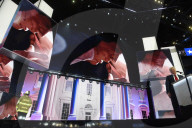 Donald Trump and his family on closing night of the Republican convention