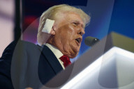 Donald Trump and his family on closing night of the Republican convention