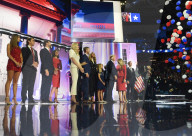 Donald Trump and his family on closing night of the Republican convention