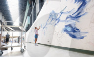 UNIQLO Tate Play: Oscar Murillo: The flooded garden at Tate Modern,  London, UK