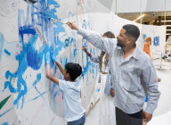 UNIQLO Tate Play: Oscar Murillo: The flooded garden at Tate Modern,  London, UK