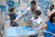 UNIQLO Tate Play: Oscar Murillo: The flooded garden at Tate Modern,  London, UK