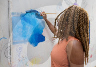 UNIQLO Tate Play: Oscar Murillo: The flooded garden at Tate Modern,  London, UK