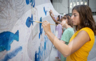 UNIQLO Tate Play: Oscar Murillo: The flooded garden at Tate Modern,  London, UK