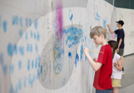 UNIQLO Tate Play: Oscar Murillo: The flooded garden at Tate Modern,  London, UK