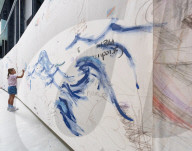 UNIQLO Tate Play: Oscar Murillo: The flooded garden at Tate Modern,  London, UK