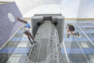 Selfridges unveils 40ft climbing column for summer