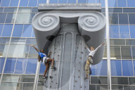 Selfridges unveils 40ft climbing column for summer