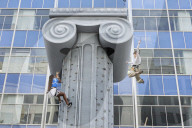 Selfridges unveils 40ft climbing column for summer