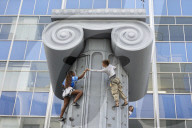 Selfridges unveils 40ft climbing column for summer
