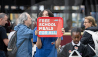No Child Left Behind Free School Meals Rally in Parliament Square, London, UK