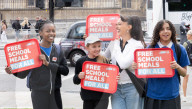 No Child Left Behind Free School Meals Rally in Parliament Square, London, UK